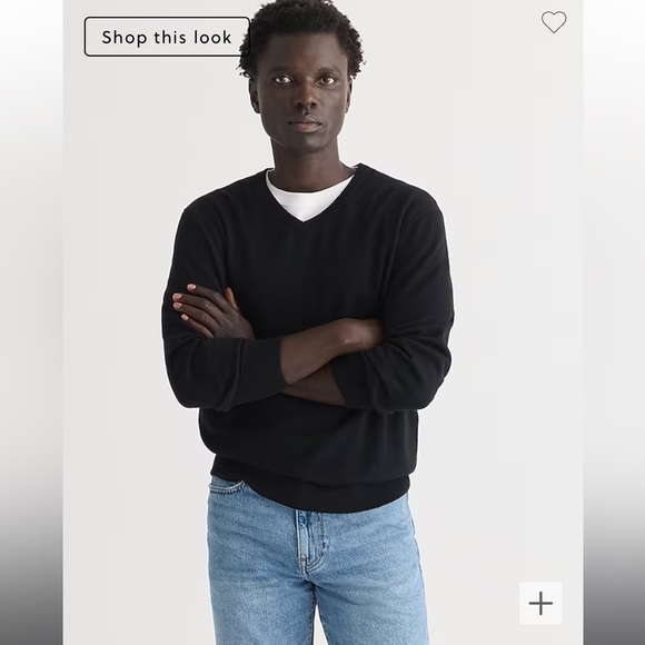 Crew Merino wool V-neck sweater